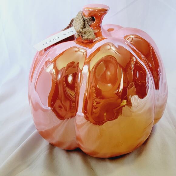 Rae Dunn Orange Iridescent Luster Pumpkin Birdhouse Fall Autumn Halloween Decor - Picture 7 of 12